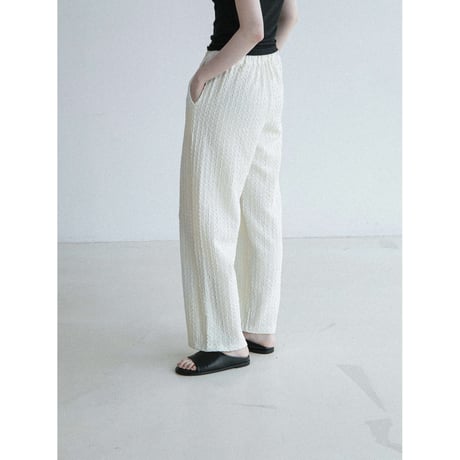 《予約販売》jacquard accent easy wide pants/2colors_np1307