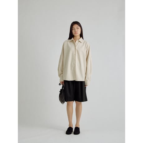 【 RESTOCK 】 - AUTHENTIC series - vintage like over washed shirt/écru_an0044