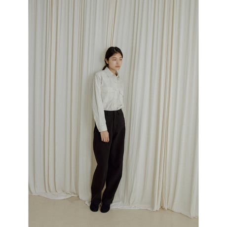 - AUTHENTIC series - western pick stitch shirt/stripe_an0059