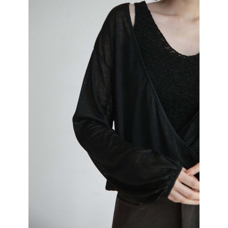 《予約販売》jacquard lacy sleeveless/2colors_nt2669