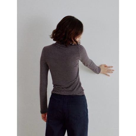 《予約販売》accent border soft tops/3colors_nt2703