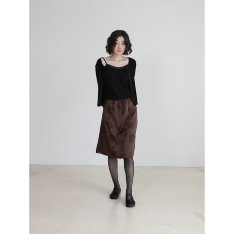 《予約販売》jacquard satin skirt/2colors_ns0103