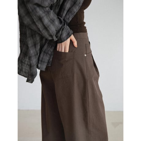 《予約販売》two tuck cotton wide pants/2colors_np1293