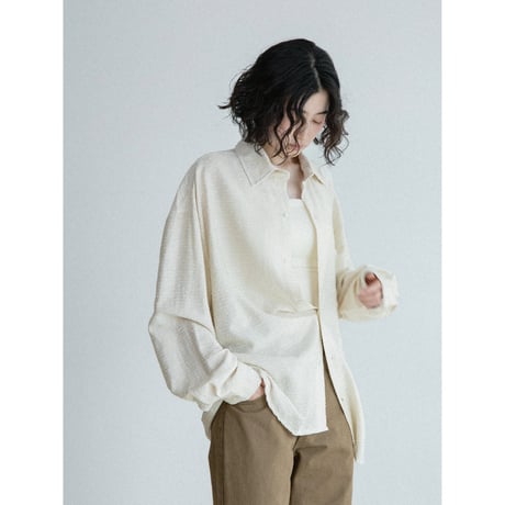 《予約販売》jacquard accent over shirt/2colors_nb0411