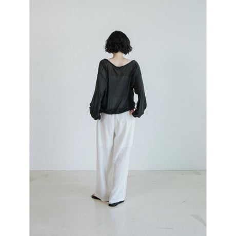 《予約販売》button accent sheer knit tops/2colors_nt2620