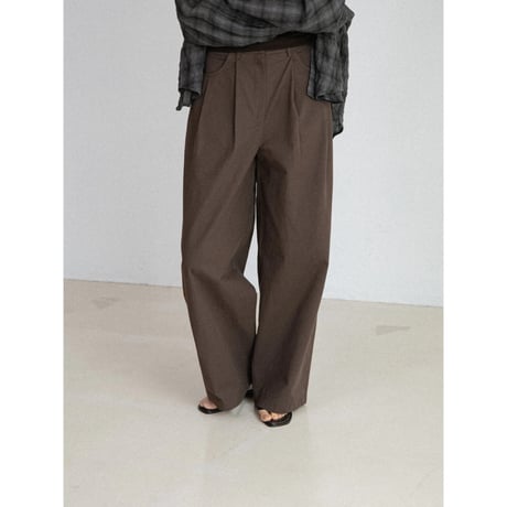 《予約販売》two tuck cotton wide pants/2colors_np1293