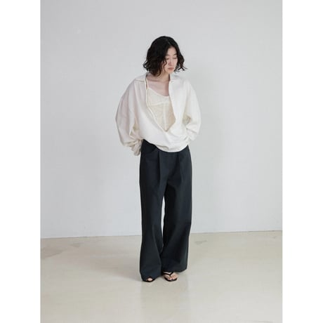 《予約販売》open collar tops/2colors_nt2682
