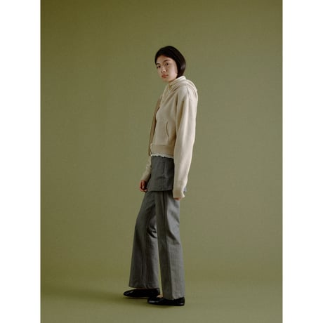 【NOKCHA original】wool blend zipup hoodie/ivory,gray_nt2666