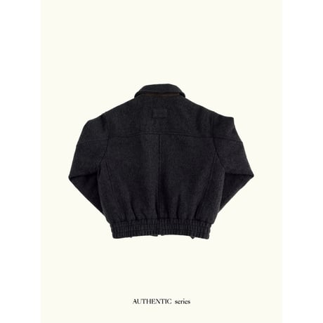 【11月16日以降順次発送商品】- AUTHENTIC series - quilting liner patch wool jacket/charcoal_an0068
