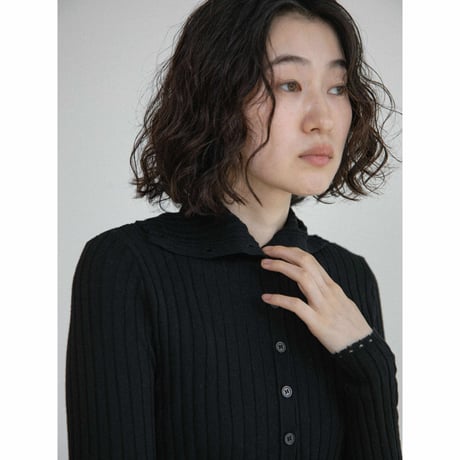 《予約販売》damage sheer knit cardigan/2colors_nt2695