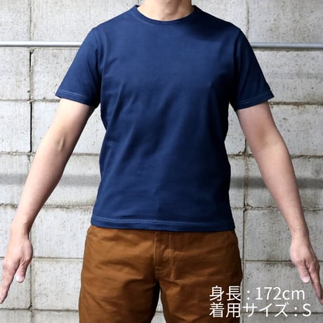HOFI-029-JB [ 本藍染 ] スーピマ超長綿 強撚Ｔシャツ：群青