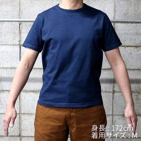 HOFI-029-JB [ 本藍染 ] スーピマ超長綿 強撚Ｔシャツ：群青