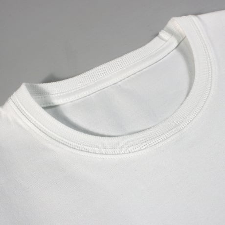 【筒井繊維研究所】 HOFI-023RT オーガニック超長綿 タック襟長袖Ｔシャツ：ホワイト