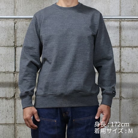【筒井繊維研究所】 HOFI-060 ウールモンスターオンス天竺スウェット：ブラック