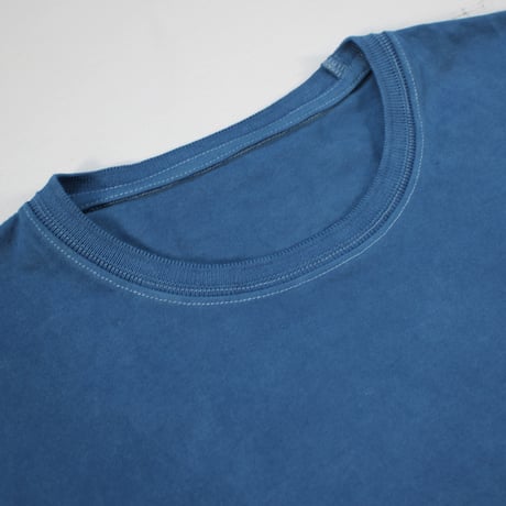 HOFI-029-JB [ 本藍染 ] スーピマ超長綿 強撚Ｔシャツ：青