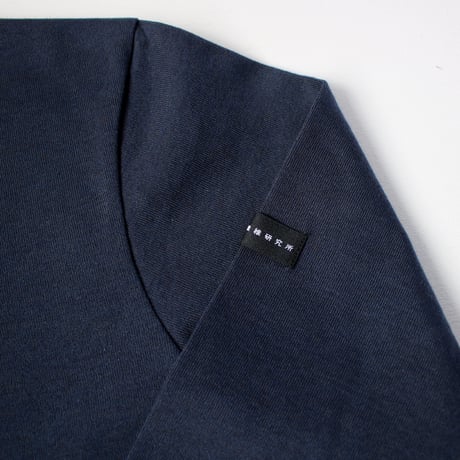 【筒井繊維研究所】 HOFI-023RT オーガニック超長綿 タック襟長袖Ｔシャツ：撚り杢インディゴ