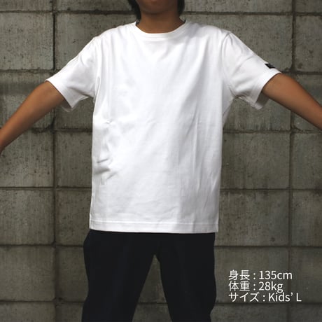HOFI-021R-Kids' オーガニック超長綿 タック襟キッズＴ：ブラック