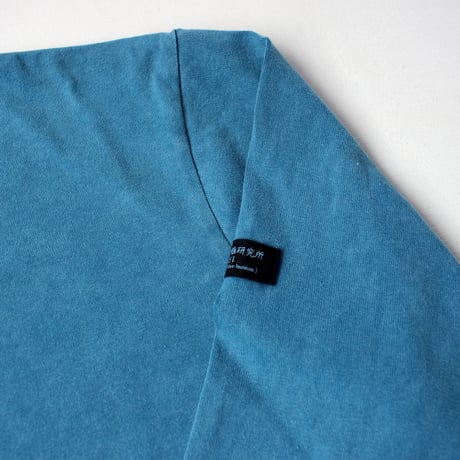 HOFI-023R-SW オーガニック超長綿 タック襟長袖Ｔシャツ ストーンウォッシュ加工：スカイブルー