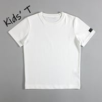 HOFI-021R-Kids' オーガニック超長綿 タック襟キッズＴ：ホワイト