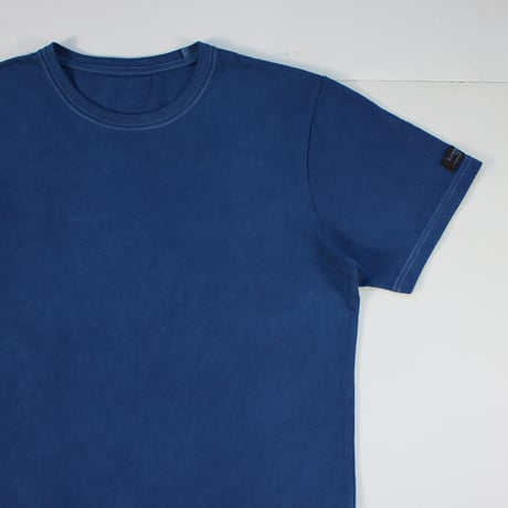 HOFI-029-JB [ 本藍染 ] スーピマ超長綿 強撚Ｔシャツ：群青