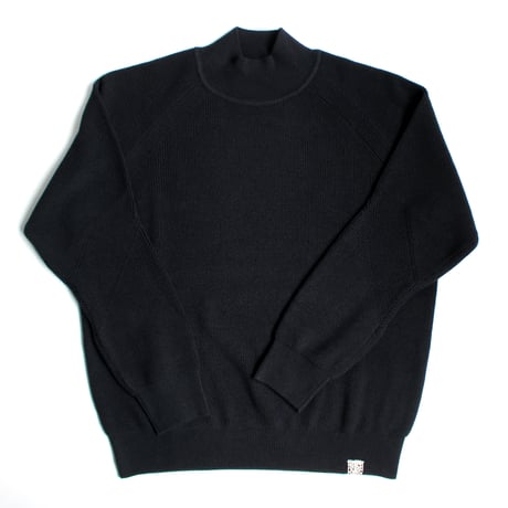 【亜麻色雑貨店】 AZ-02-008 ウールラグランハイネックセーター：Black 【レディース】