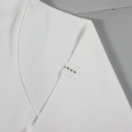 【筒井繊維研究所】 HOFI-023RT オーガニック超長綿 タック襟長袖Ｔシャツ：ホワイト