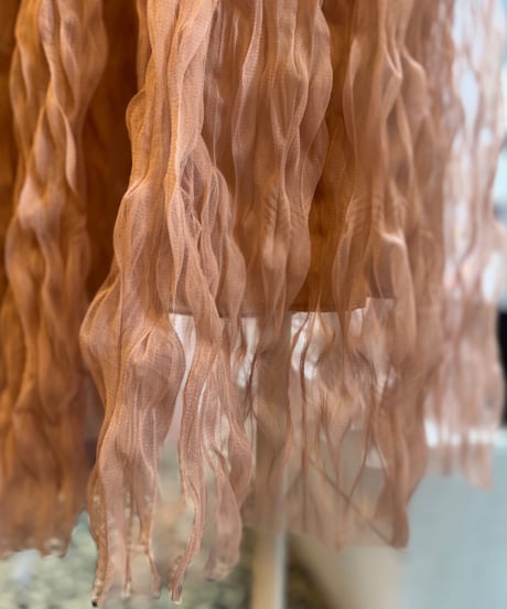 チュールウェーブスカート　モカ