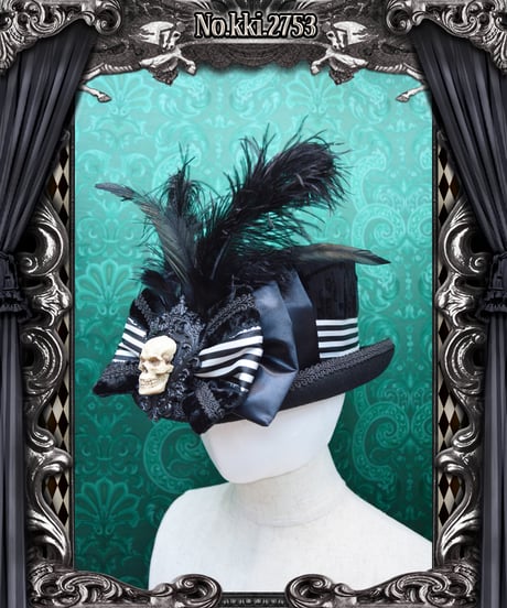 kki.2753　BLACK NOCTURN MOURNING HAT。