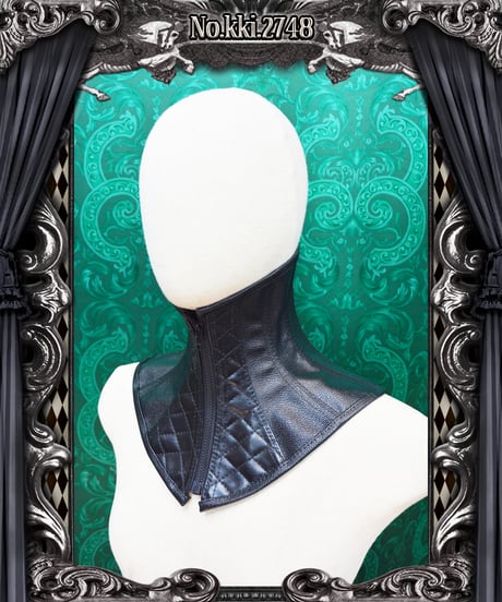 kki.2748　ブラック拘束ハイネックコルセット。