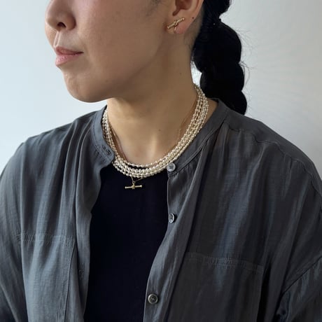 小粒ラフパールのボリュームネックレス