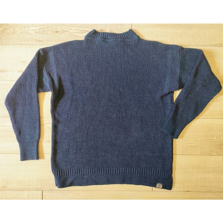 IKST001-243　コットンインディゴガンジーセーター