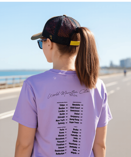 World Marathon Cities T-shirt／ワールドマラソンシティーズT（Lavender／ラベンダー）