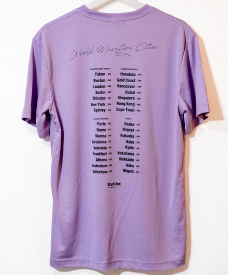 World Marathon Cities T-shirt／ワールドマラソンシティーズT（Lavender／ラベンダー）