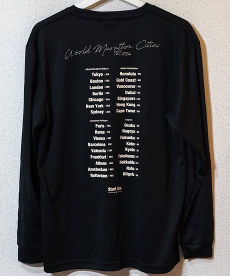 World Marathon Cities Long T-shirt／ワールドマラソンシティーズロンT（Black／ブラック）