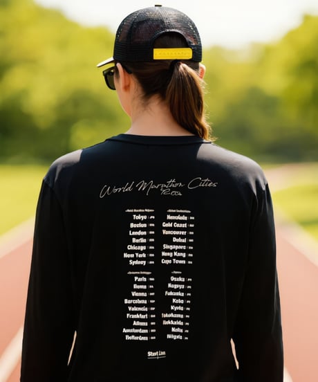 World Marathon Cities Long T-shirt／ワールドマラソンシティーズロンT（Khaki／カーキ）