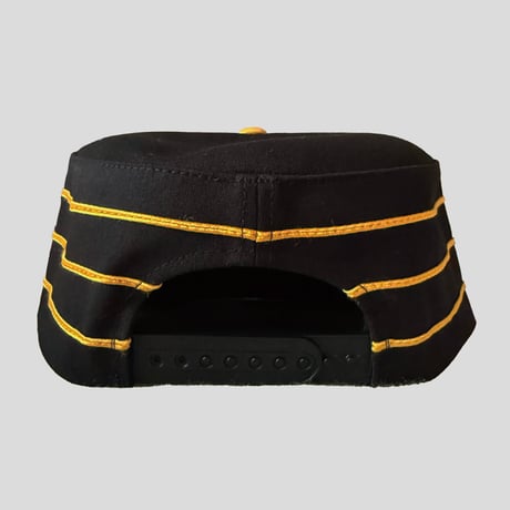 PILLBOX CAP (Black/Yellow)