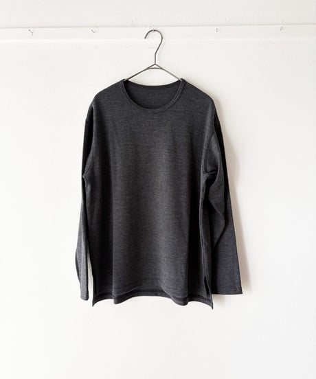 -M-［medium］ロングスリーブTシャツ LST / チャコールグレー