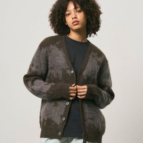 GRAMICCI | MOHAIR SPLATTER CARDIGAN (SLATE SPLATTER)