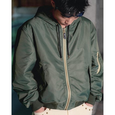 SPECIAL GUEST K.K.| Hooded Flight jacket (Khaki)