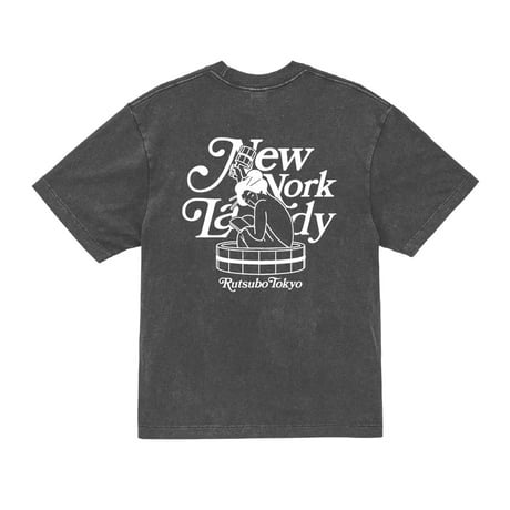坩堝 (RUTSUBO) |NEWYORK LADY （入浴婦人） S/S T-SHIRTS (RUTSUBO×YU SUDA )(VINTAGE GREY)