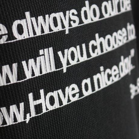 BE-SHARE |  Have a nice day waffle L/S TEE(BLACK)