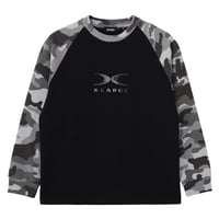 XLARGE | X LOGO RAGLAN L/S TEE(BLACK)