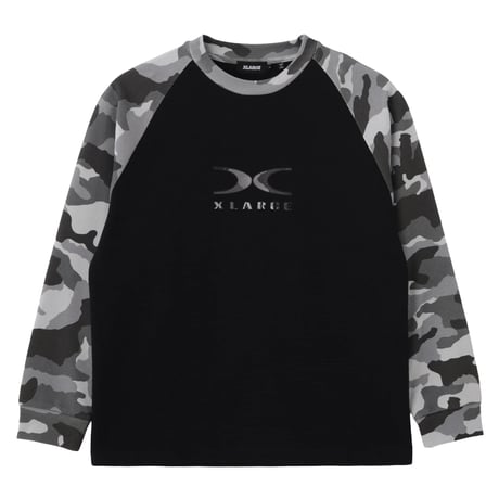 XLARGE | X LOGO RAGLAN L/S TEE(BLACK)