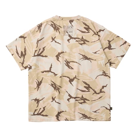 EVISEN SKATEBOARDSゑ®︎ | E LOGO CAMO TEE (Sand Camo)