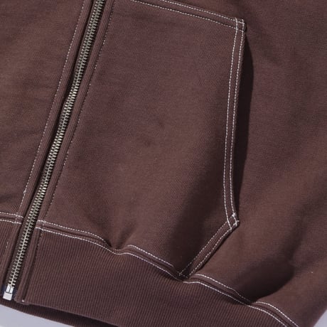 XLARGE | RHINESTONE OG ZIP HOODED SWEAT SHIRT(BROWN)