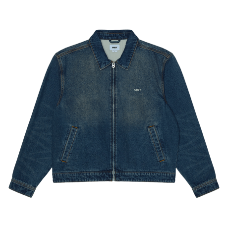 OBEY | OBEY WORKSHOP JACKET  (OIL STANIED INDIGO)