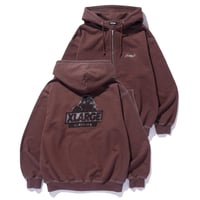 XLARGE | RHINESTONE OG ZIP HOODED SWEAT SHIRT(BROWN)