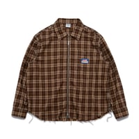 VICTORIA HK / PLAID ZIP SHIRT (BROWN)