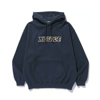XLARGE | STANDARD LOGO HOODED SWEATSHIRT(NAVY)