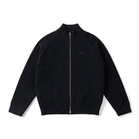 Dime / Knitted Pique Zip Sweater (Navy)